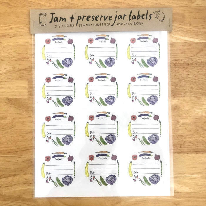Preserve Jar Labels Veggie - Preserved Oakland