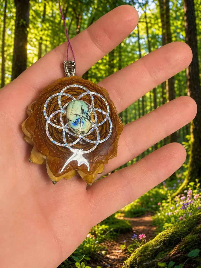 Azurite Turquoise Pendant | Handmade PNW Jewelry | #37