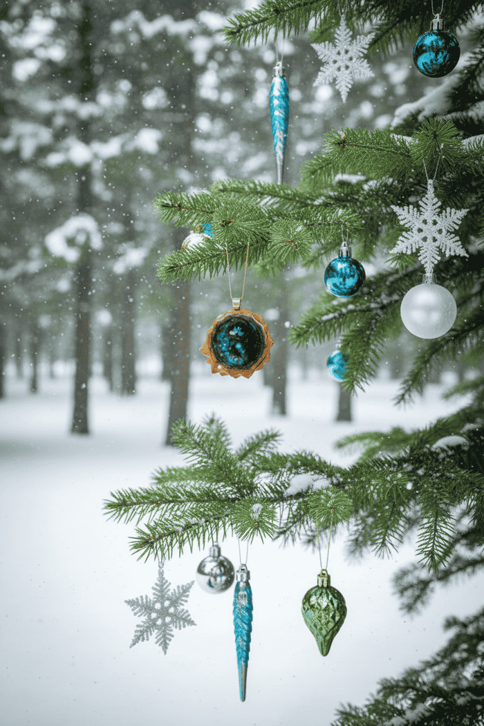 Deep Blue Yin Yang Crystal Resin Pinecone Ornament | Handmade Holiday Nature Decor | PNW Art - Smokin Resin Company