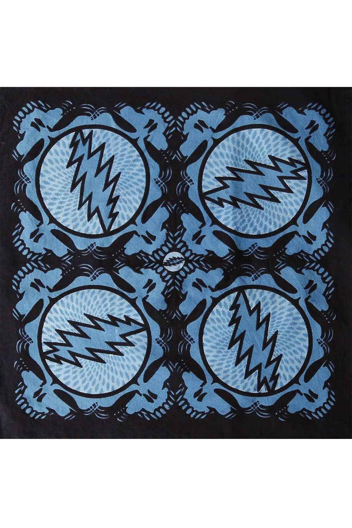 Grateful Dead Spin Your Face Syf Bandana Aqua 22x22