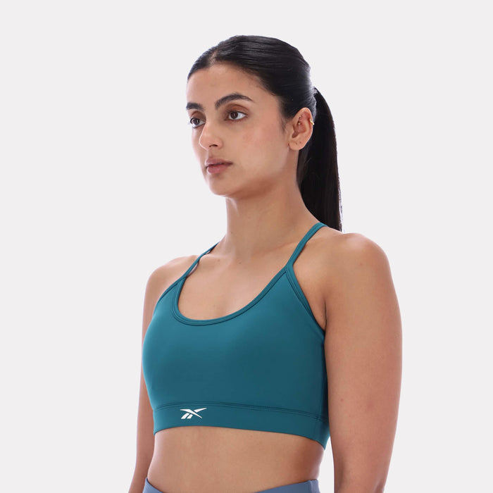 Reebok Apparel Women Everyday Strappy Sports Bra RETRO TEAL