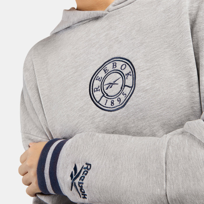 REEBOK APPAREL WOMEN Lawn Club Oversized Hoodie LIGHT GREY MARL