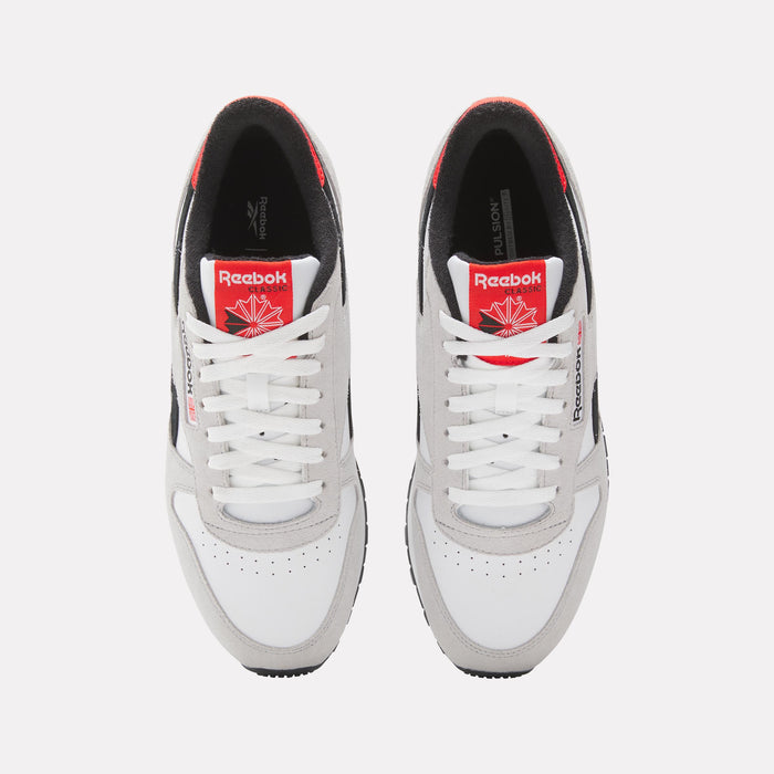 Reebok Footwear Men Classic Leather Shoes WHITE/MIST GREY/BLACK