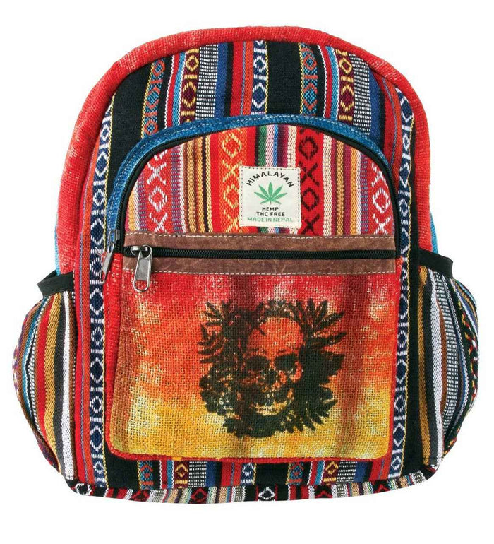 Skull Tie Dye Hemp Backpack - Smokin Resin Company