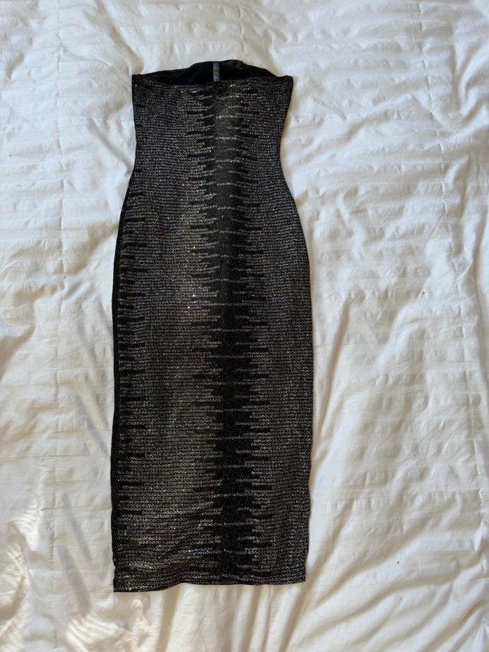 strapless mini dress