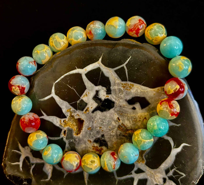 Transformation Energy Snake Skin Jasper Bracelet - Smokin Resin Company
