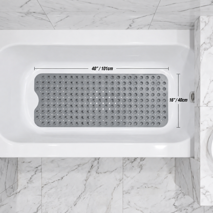 Extended Bathtub FloorMat - Premium PVC Safety Mat with Massage Points for Home Spa Comfort