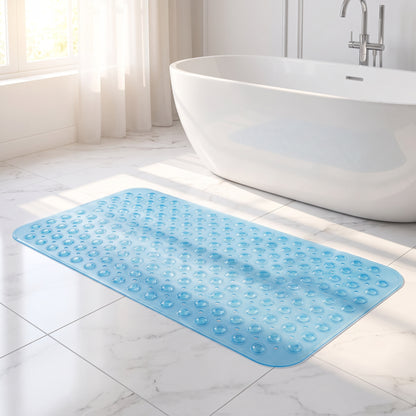 Extended Bathtub FloorMat - Premium PVC Safety Mat with Massage Points for Home Spa Comfort
