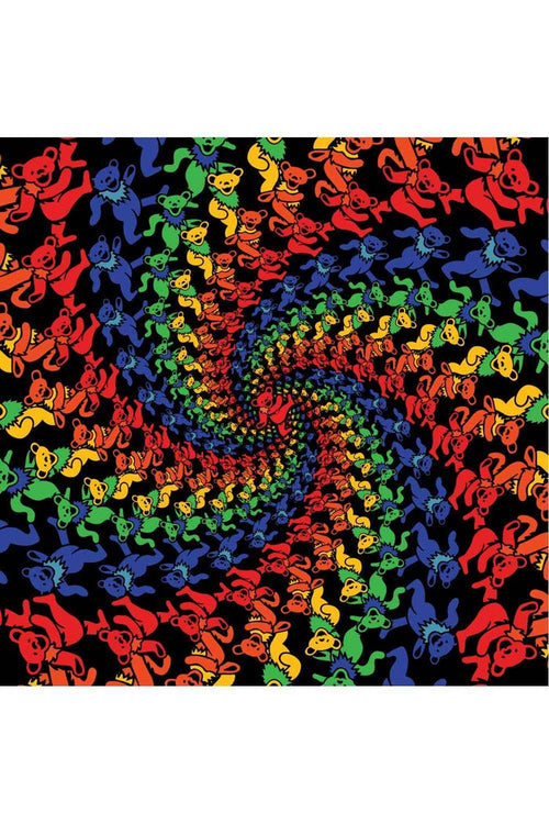3D Grateful Dead Bandana Rainbow Bear Spiral