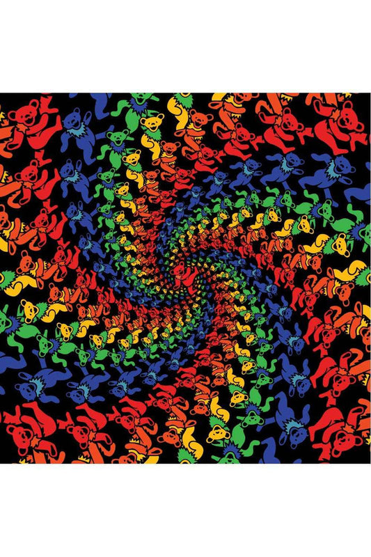 3D Grateful Dead Bandana Rainbow Bear Spiral