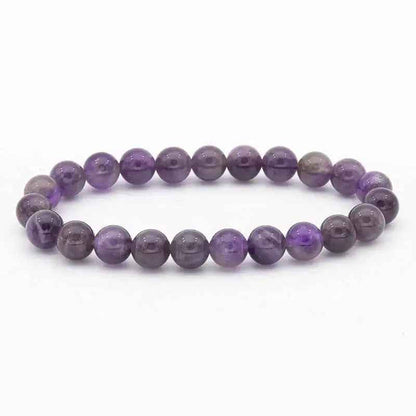 8MM Elastic Natural Stone Bracelets - CS: Amethyst