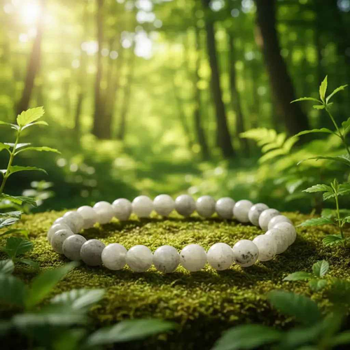 8MM Elastic Natural Stone Bracelets - CS: Grey flash