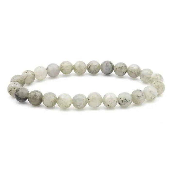 8MM Elastic Natural Stone Bracelets - CS: Grey flash