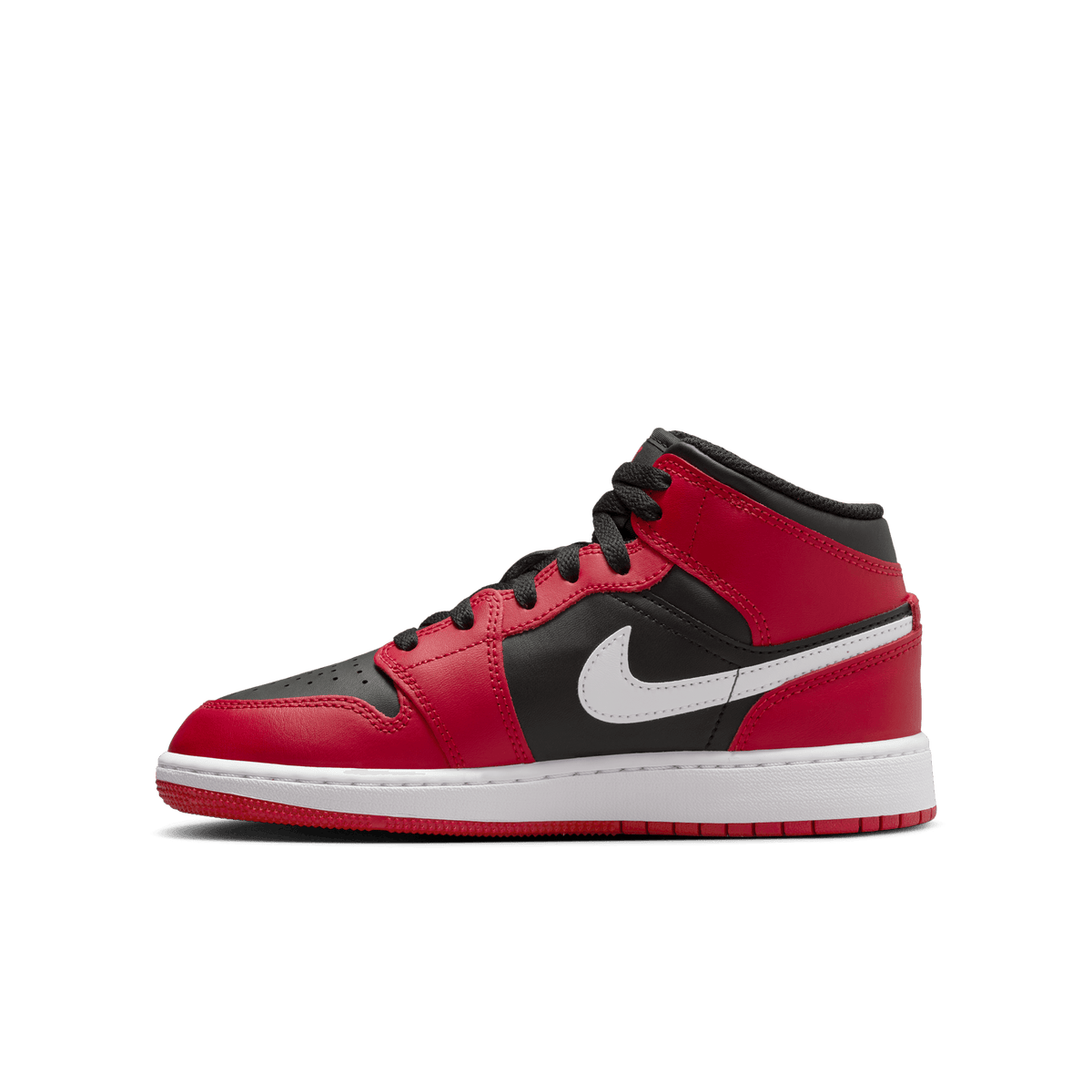 Big Kids' Air Jordan 1 Mid "Gym Red Black White"