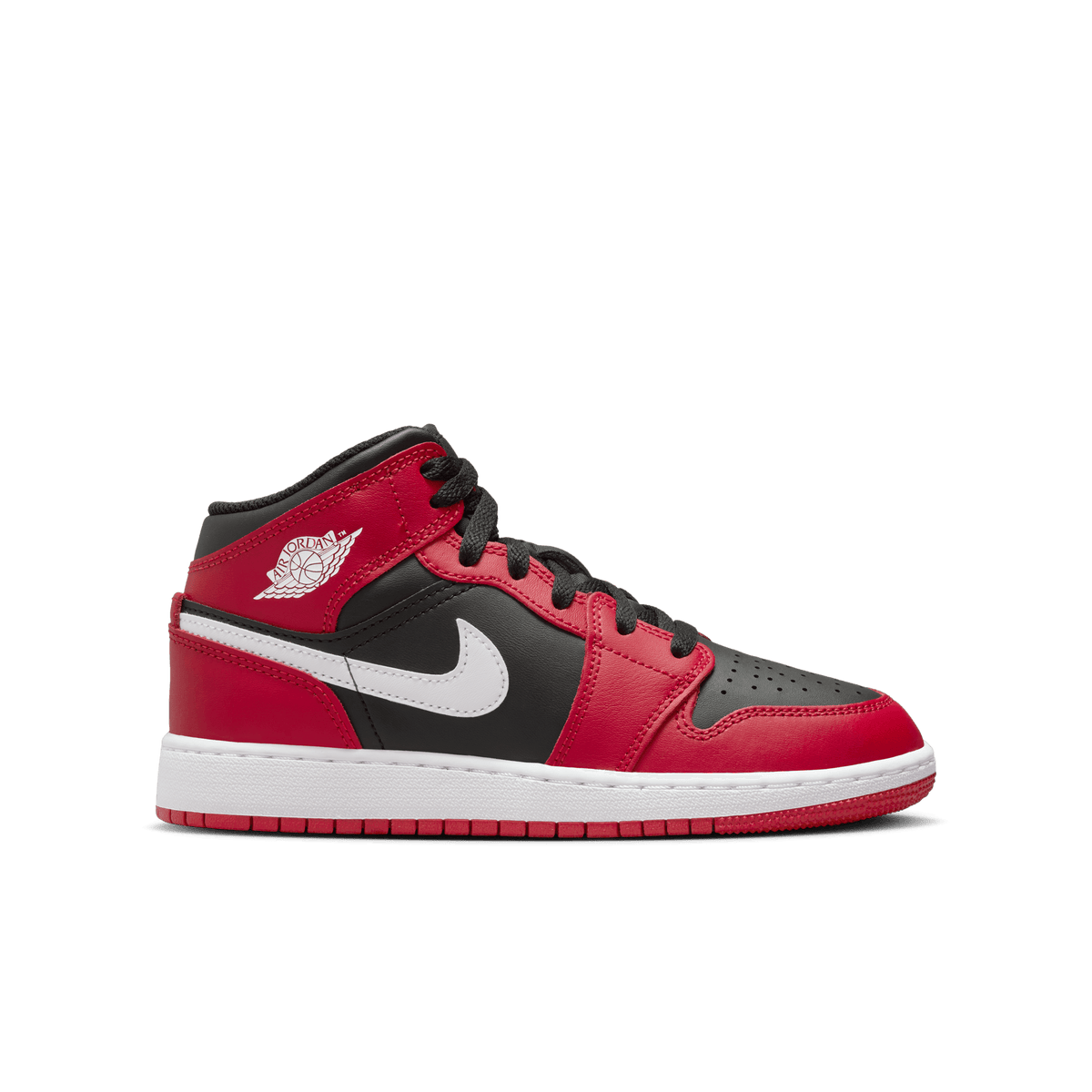 Big Kids' Air Jordan 1 Mid "Gym Red Black White"