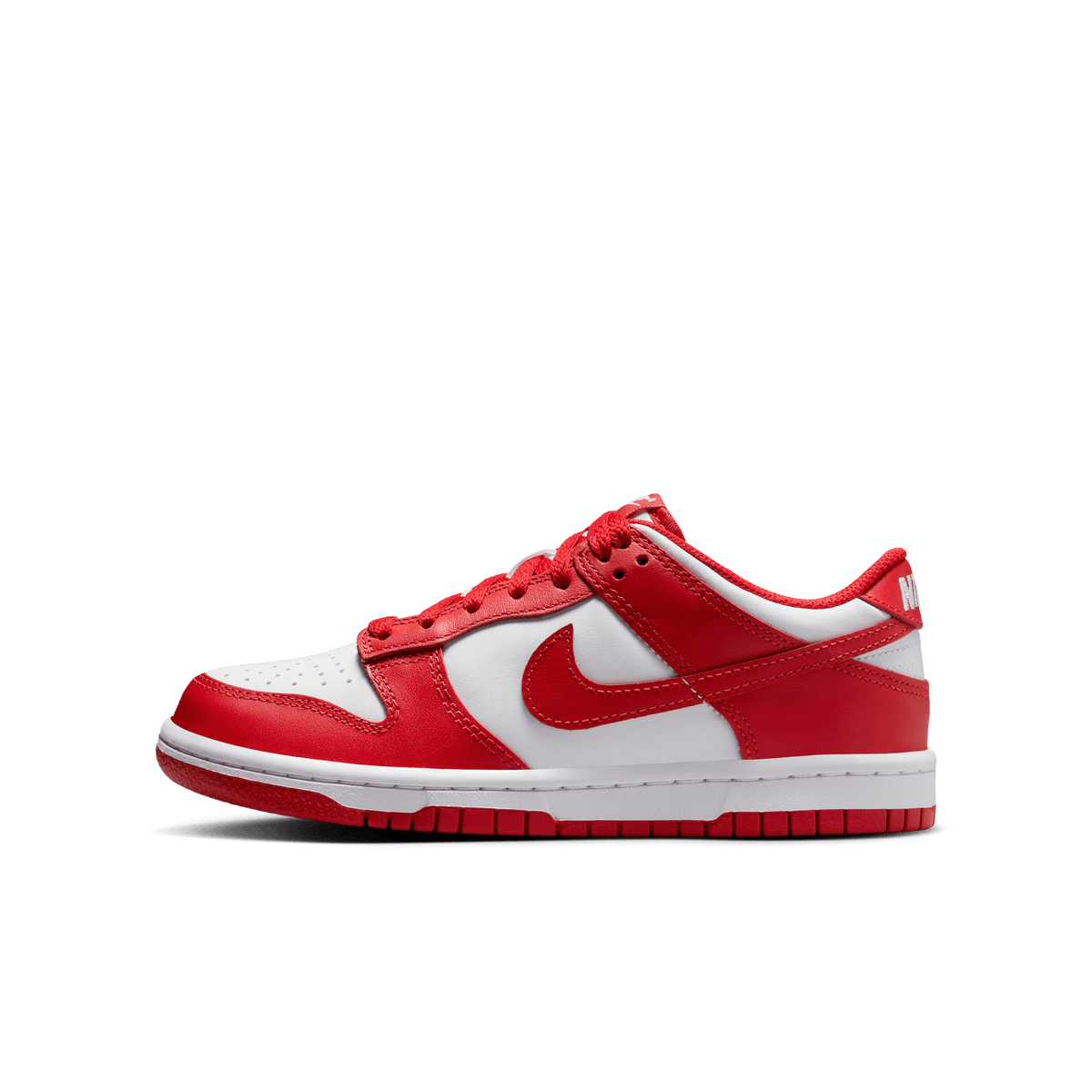 Big Kids' Nike Dunk Low "White University Red"