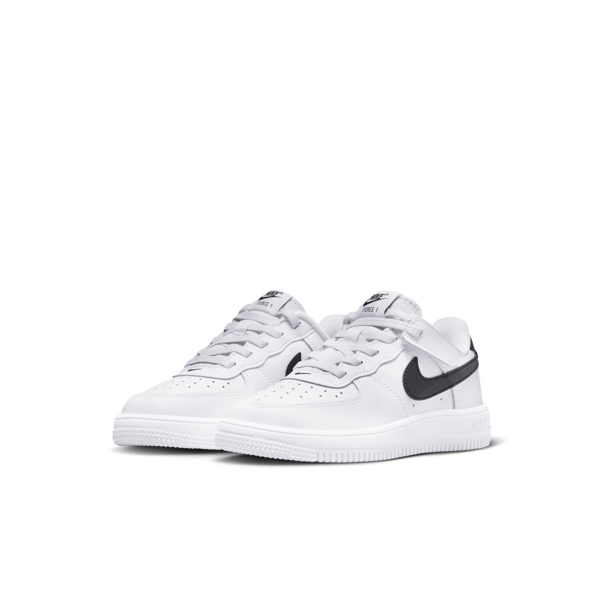 Little Kids' Nike Force 1 Low EasyOn "White Black"
