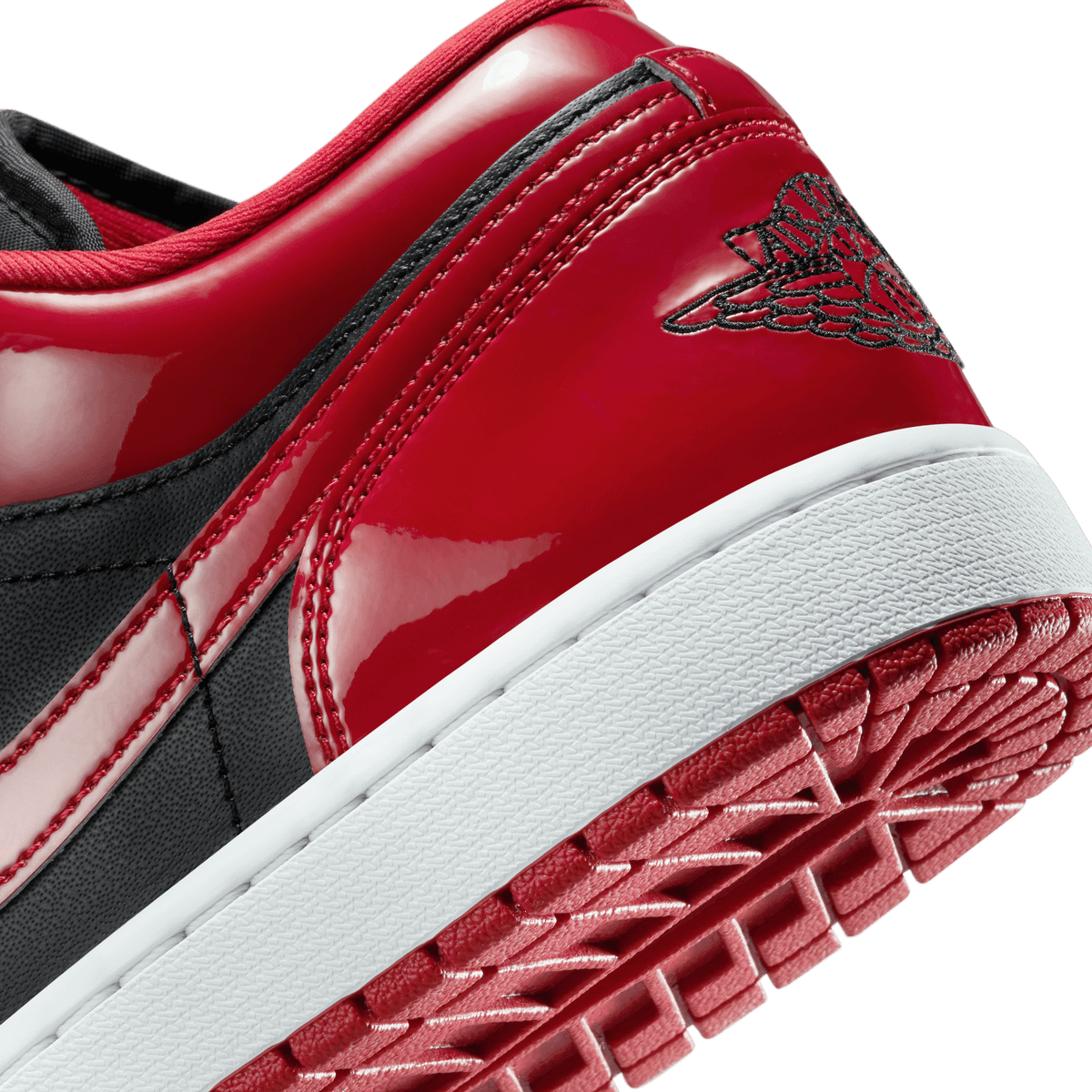 Men's Air Jordan 1 Low SE Shoes "Patent Varsity Red Black"
