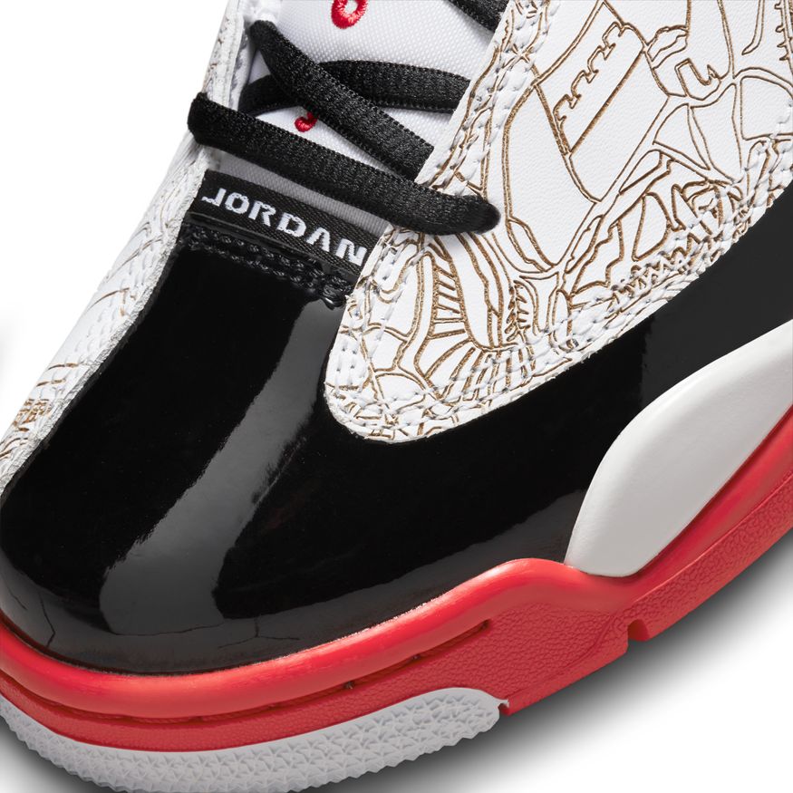 Big Kids' Air Jordan Dub Zero "White Varsity Red"