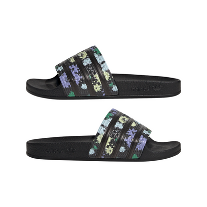Women's Adadias Adilette Slides "Black Floral"