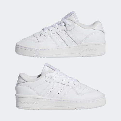 Big Kids' Adidas Rivalry Low "Cloud White Grey"