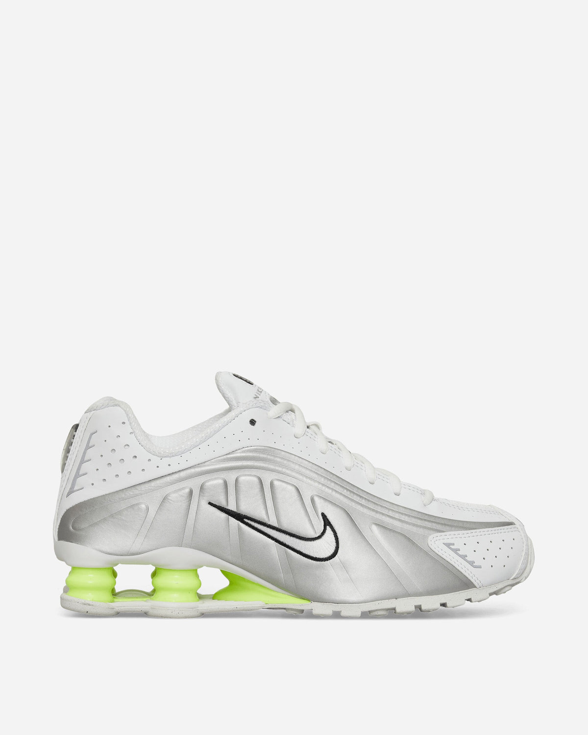 Women's Shox R4 Sneakers White / Metallic Silver / Volt