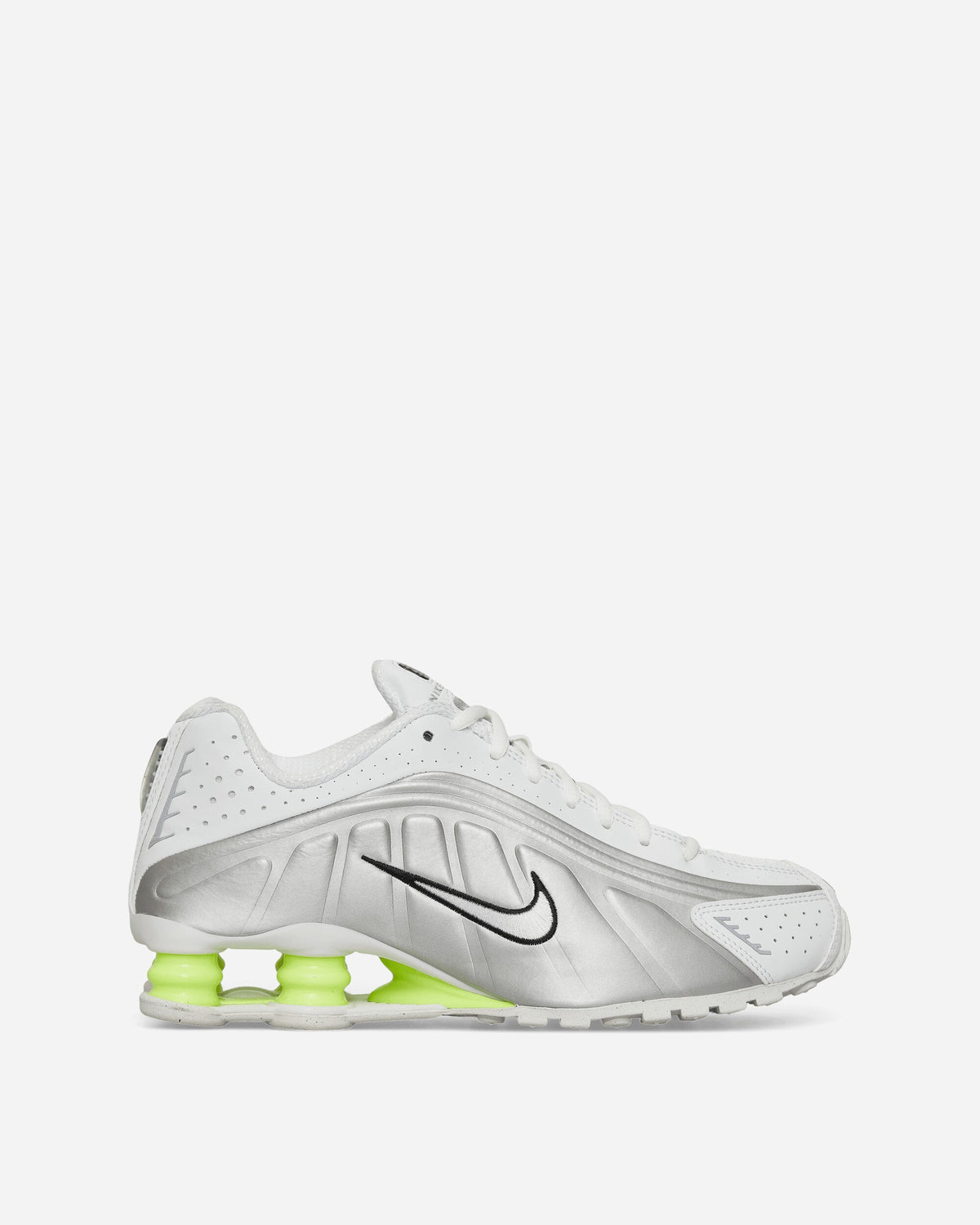 Women's Shox R4 Sneakers White / Metallic Silver / Volt