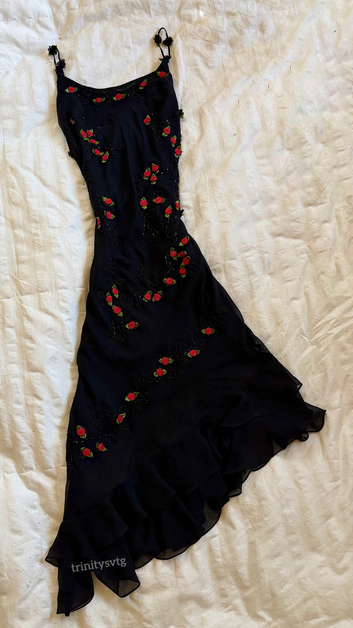 adorable   beaded asymmetrical  dress