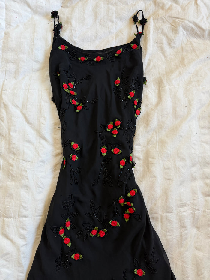 adorable   beaded asymmetrical  dress