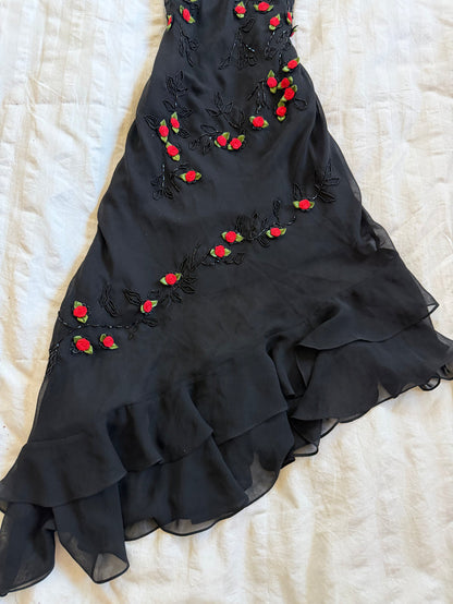 adorable   beaded asymmetrical  dress