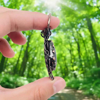 Amorphous Anemousite Moon Mesh Design Charm - CS