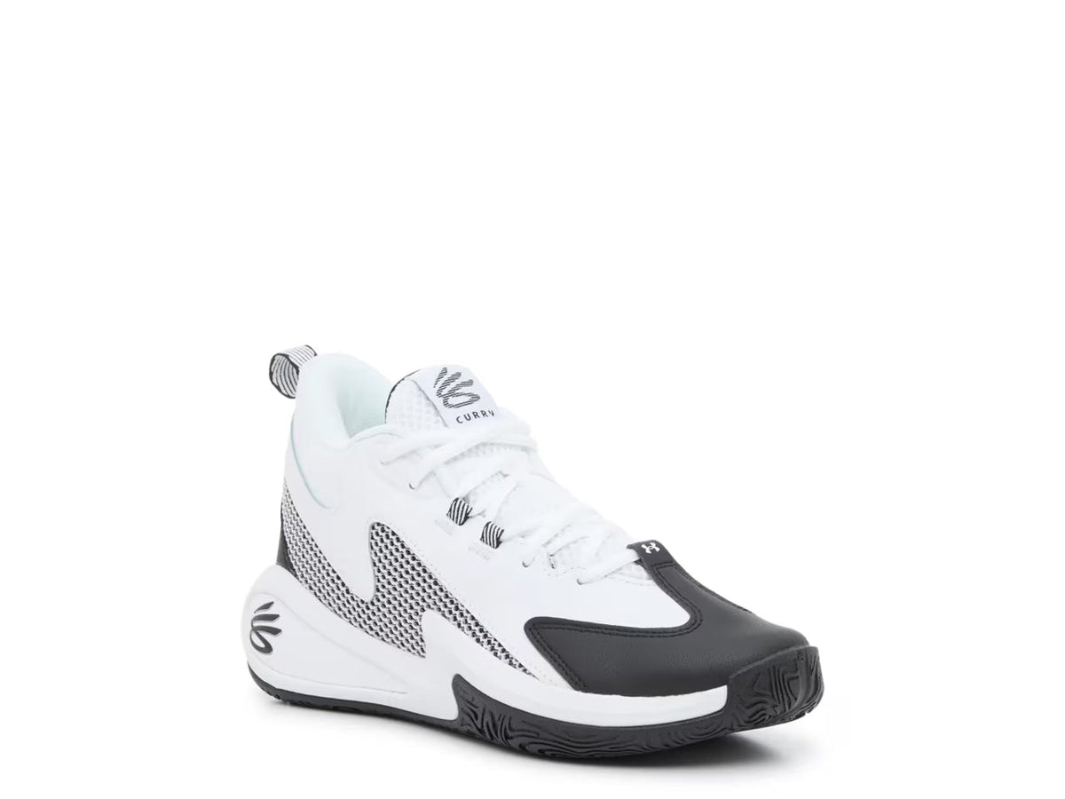 Big Kids' Under Armour Curry 3Z 25 Suede "White/Black" (Unisex)