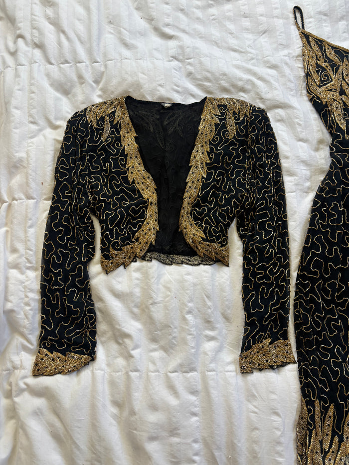beaded dress set