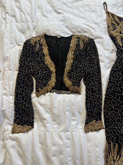 beaded dress set