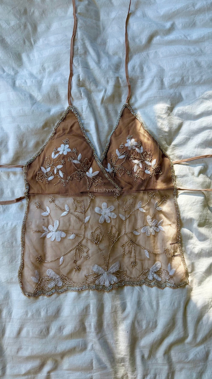 beaded flower top