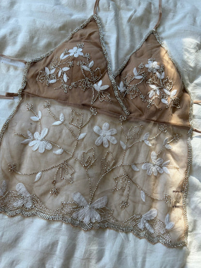 beaded flower top