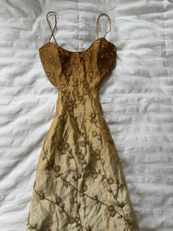 beaded maxi dress