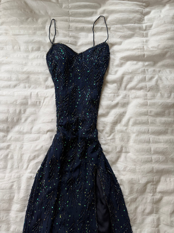 beaded maxi dress