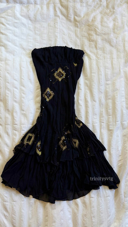 beaded strapless fairy dress