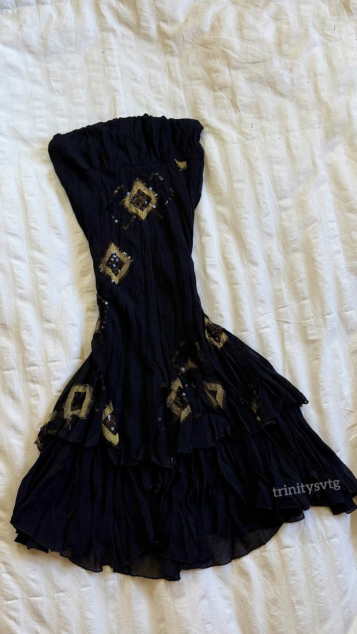 beaded strapless fairy dress