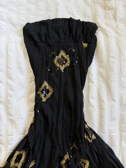 beaded strapless fairy dress