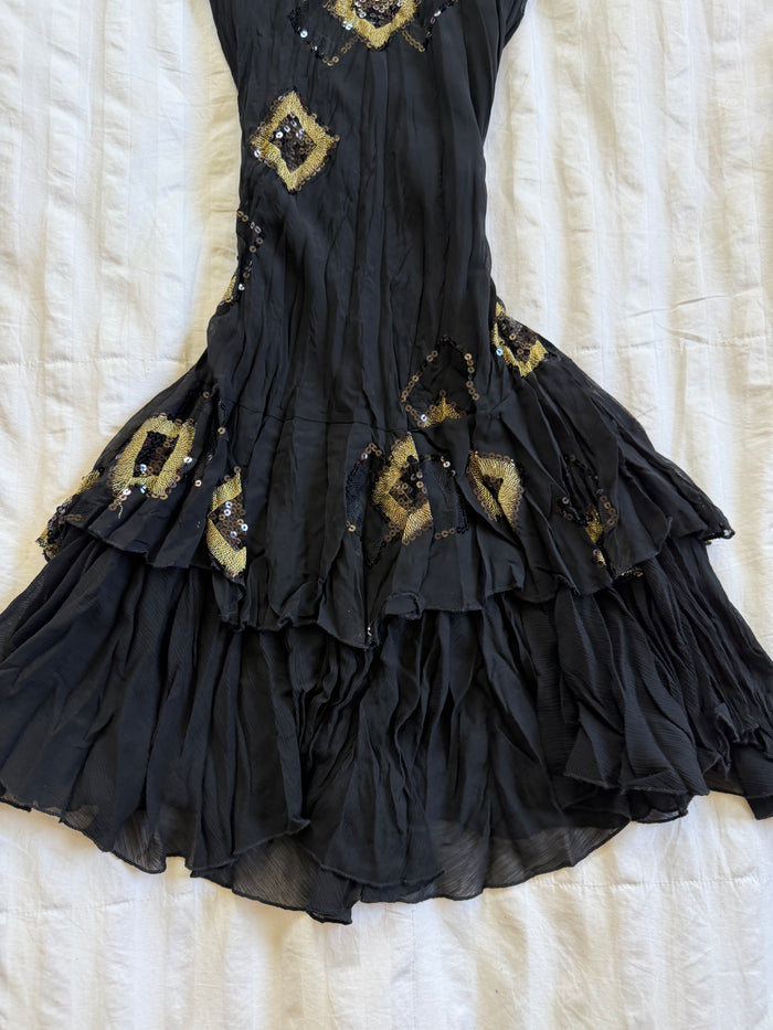 beaded strapless fairy dress