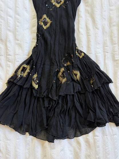 beaded strapless fairy dress