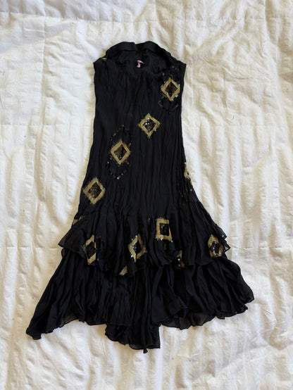 beaded strapless fairy dress