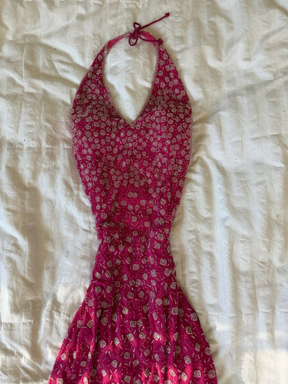 beads halter dress