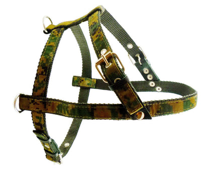Camouflage Dog Training Walking Dog Harness 3 Sizes Nylon