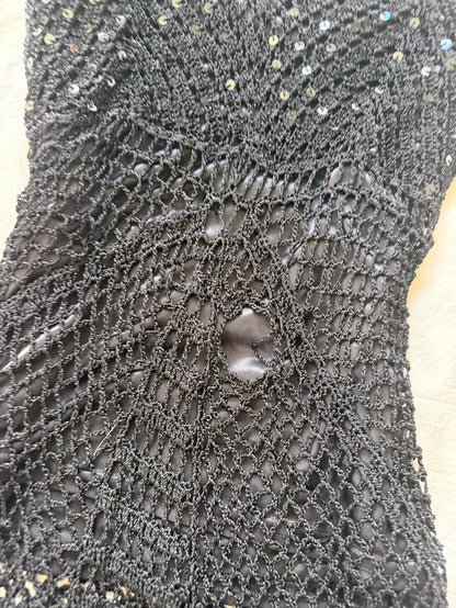 crochet sequin top