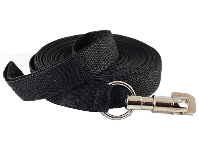 Dog Leash 1.2" Extra Wide Nylon 15 Feet Extra Long for Training Secure Locking Snap