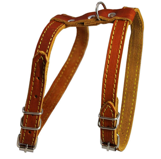 Dogs My Love Real Leather Feline Harness, 12"-15" Chest size, 3/8" Wide, Small to Medium Cats