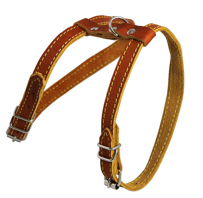 Dogs My Love Real Leather Feline Harness, 12"-15" Chest size, 3/8" Wide, Small to Medium Cats